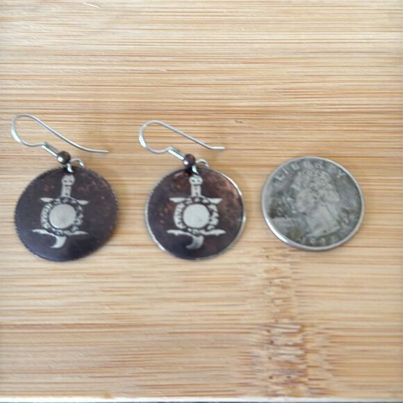 Silver/copper earrings - Picture 2 of 4